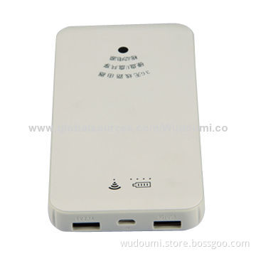 10,000mAh powerful lithium polymer battery inside, dual USB port, lasts for 7~8 hours charging